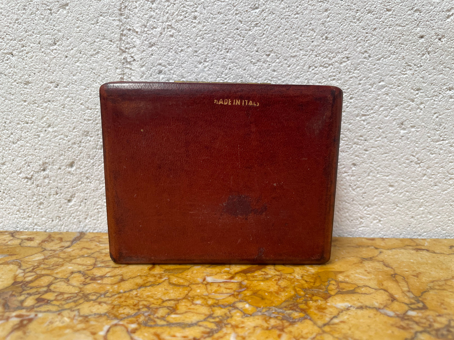 Vintage Gilt Tooled Leather Trinket Box