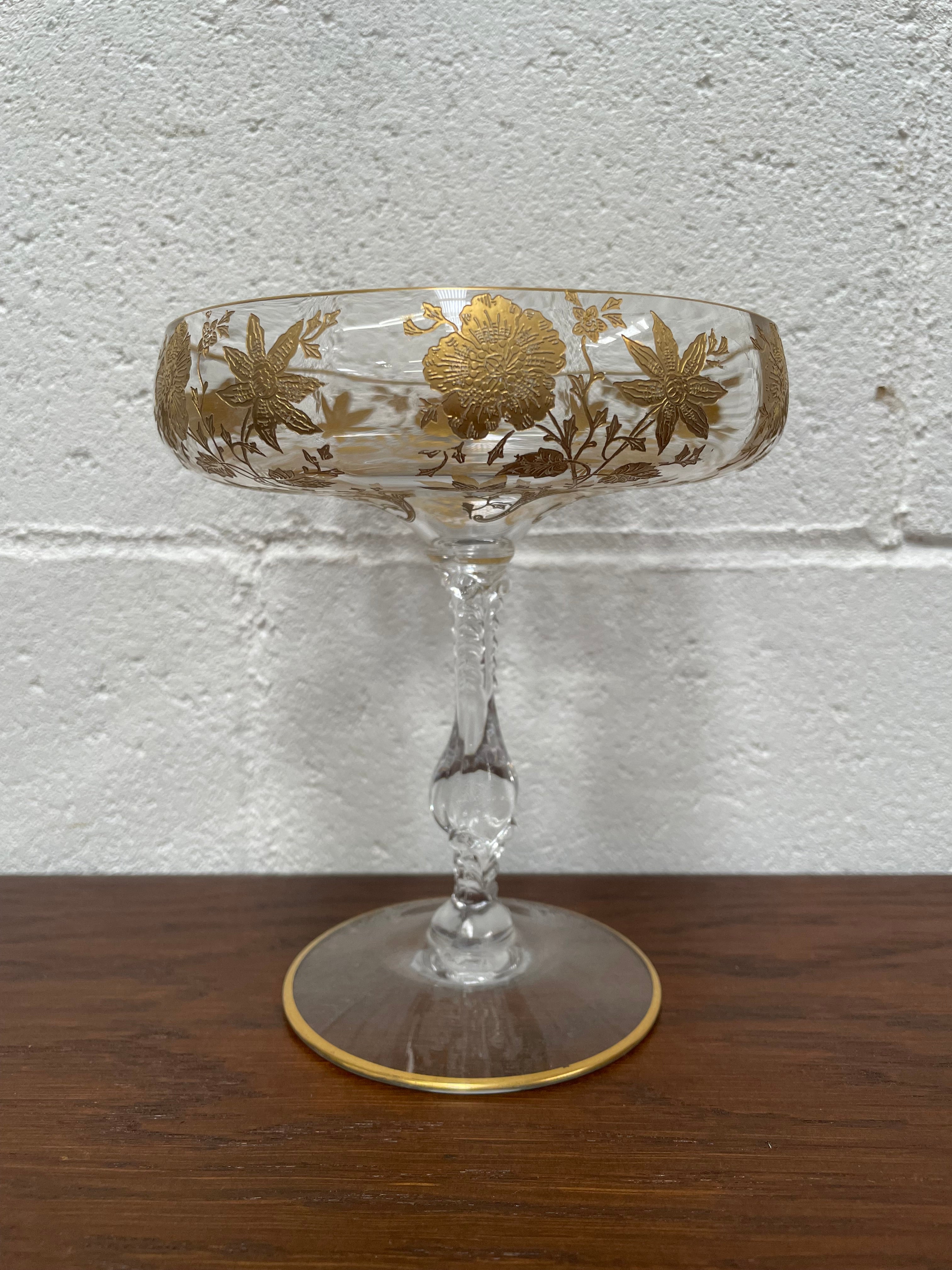 Vintage Hand Gilded Moser Comport | Antique & Vintage | Moonee Ponds Antiques | Australia Wide Delivery