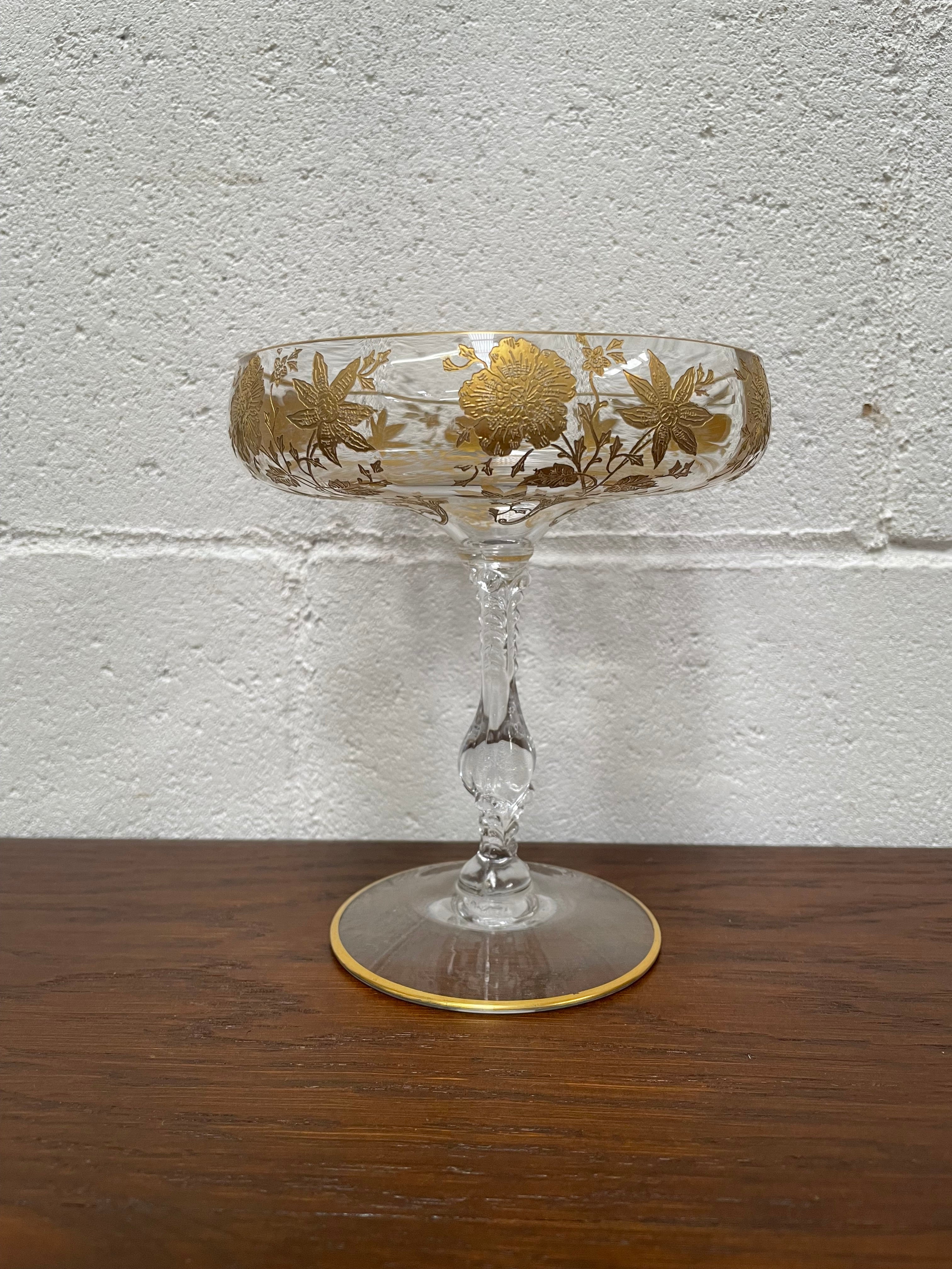 Vintage Hand Gilded Moser Comport | Antique & Vintage | Moonee Ponds Antiques | Australia Wide Delivery