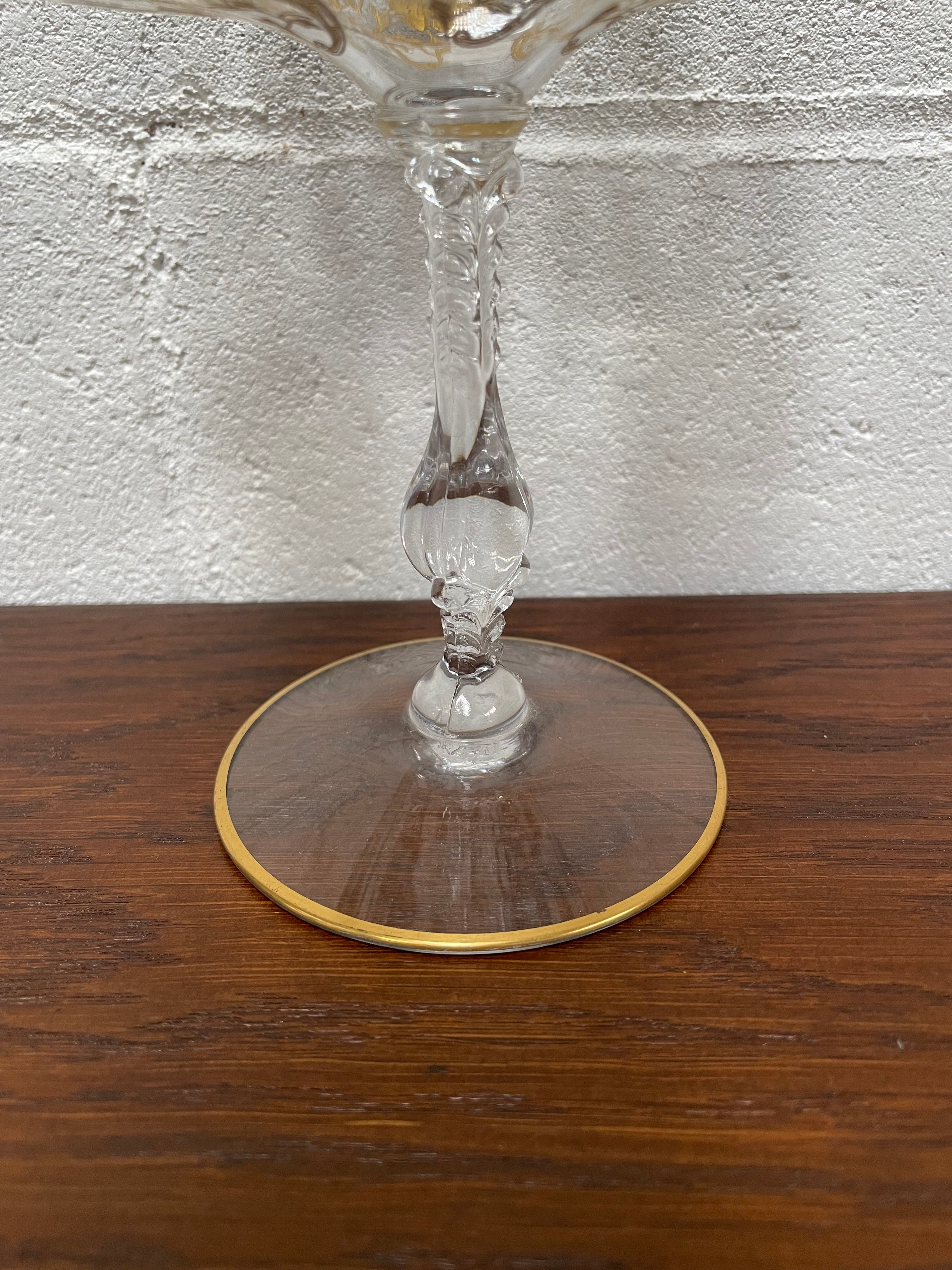 Vintage Hand Gilded Moser Comport | Antique & Vintage | Moonee Ponds Antiques | Australia Wide Delivery
