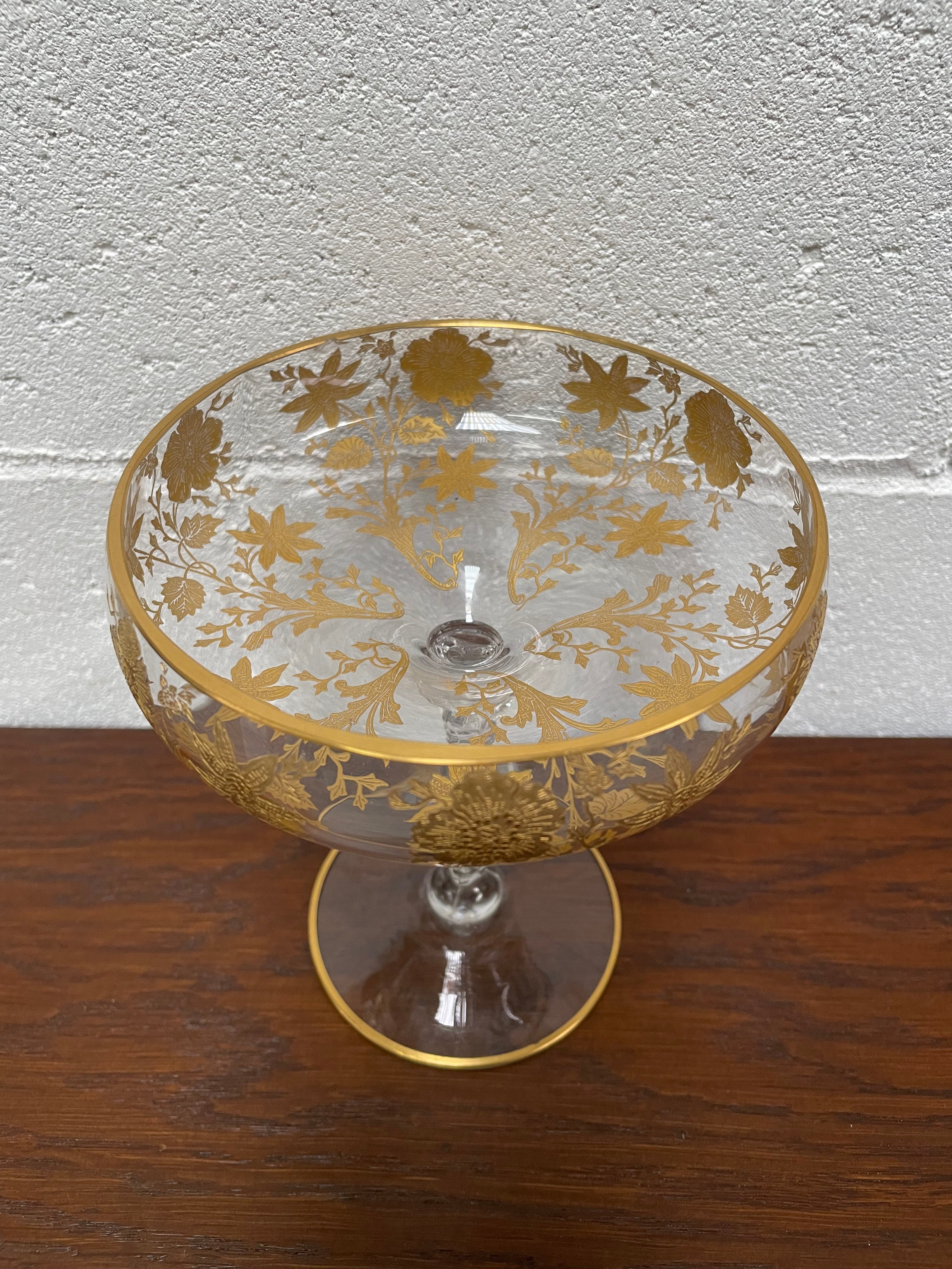 Vintage Hand Gilded Moser Comport | Antique & Vintage | Moonee Ponds Antiques | Australia Wide Delivery