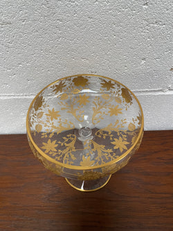 Vintage Hand Gilded Moser Comport | Antique & Vintage | Moonee Ponds Antiques | Australia Wide Delivery