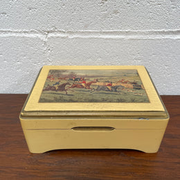 Vintage Musical Wooden Trinket Box