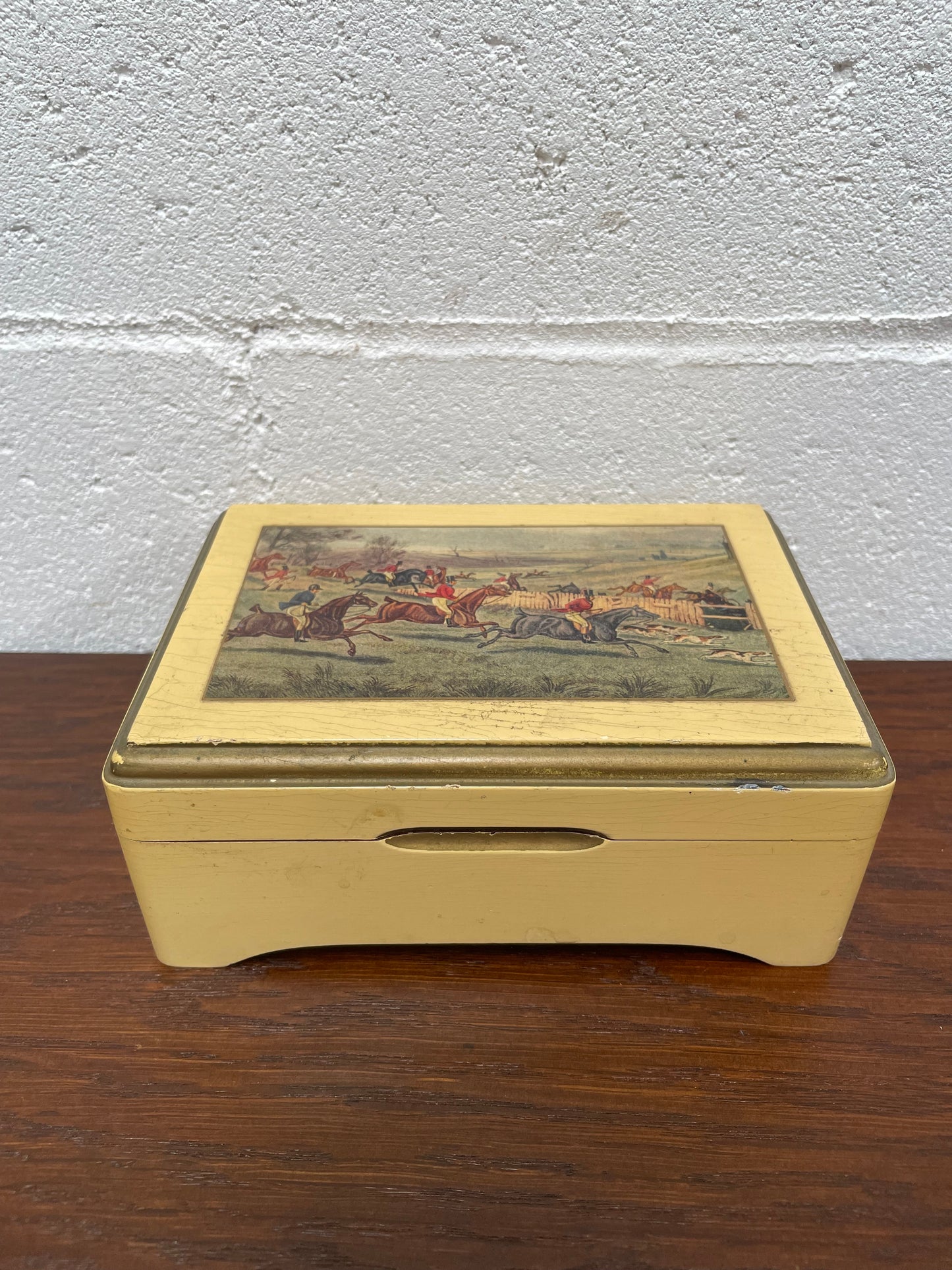 Vintage Musical Wooden Trinket Box