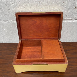 Vintage Musical Wooden Trinket Box