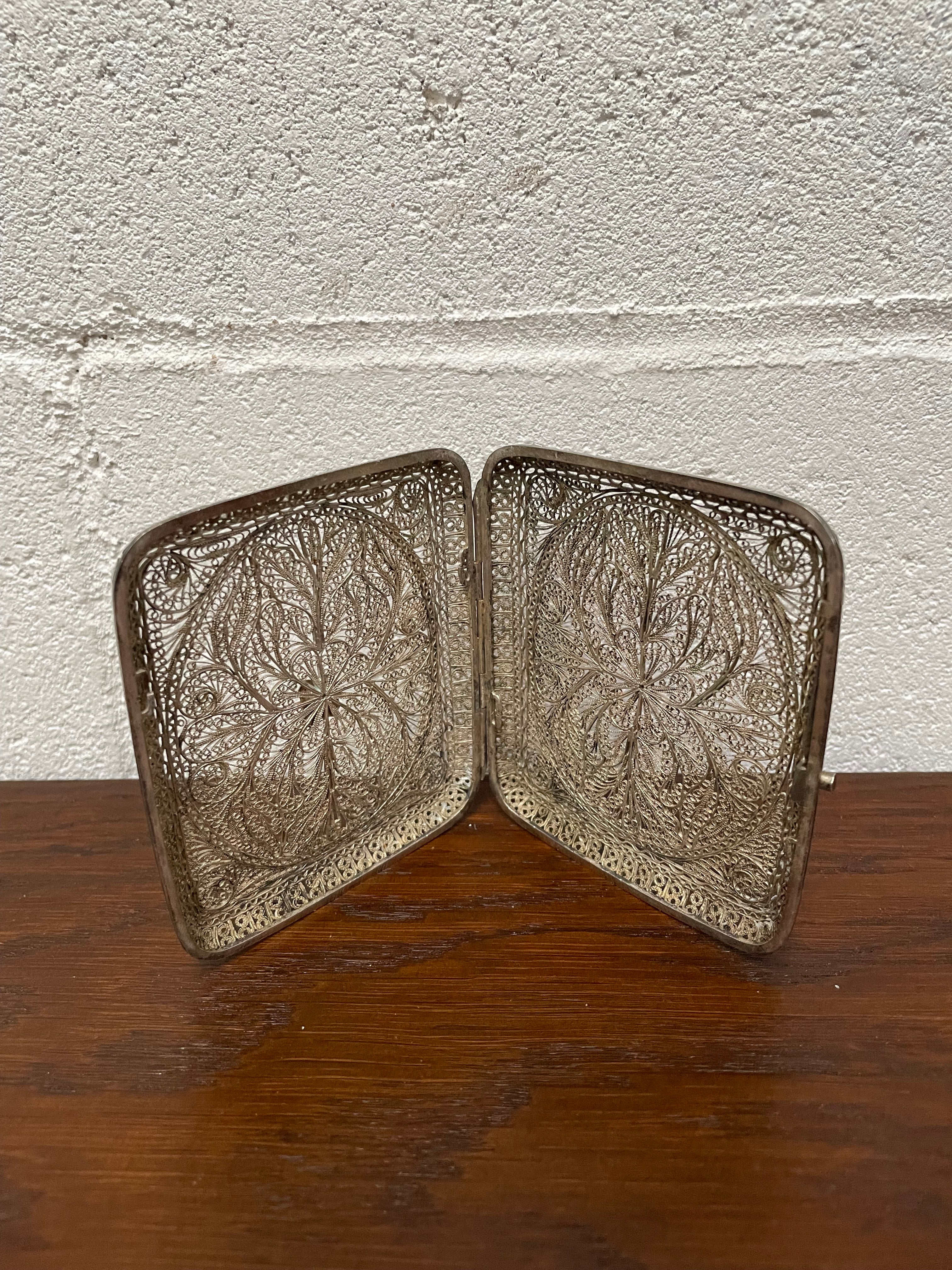 Antique Filigree Silver Case "Continental" | Antique & Vintage | Moonee Ponds Antiques | Australia Wide Delivery