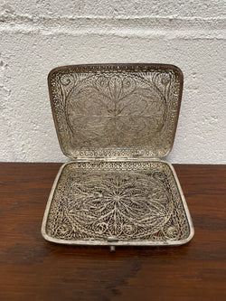 Antique Filigree Silver Case "Continental" | Antique & Vintage | Moonee Ponds Antiques | Australia Wide Delivery
