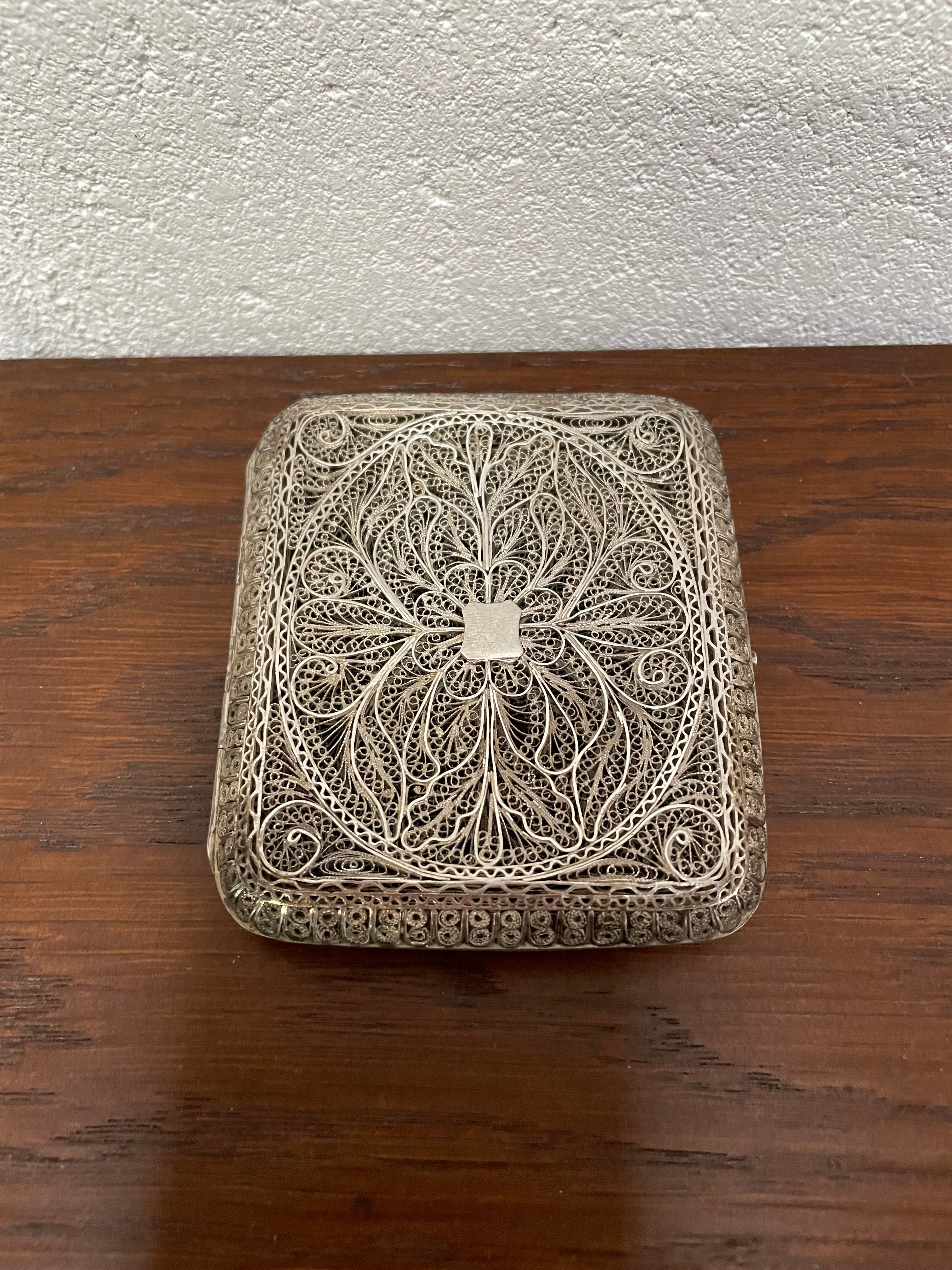 Antique Filigree Silver Case "Continental" | Antique & Vintage | Moonee Ponds Antiques | Australia Wide Delivery
