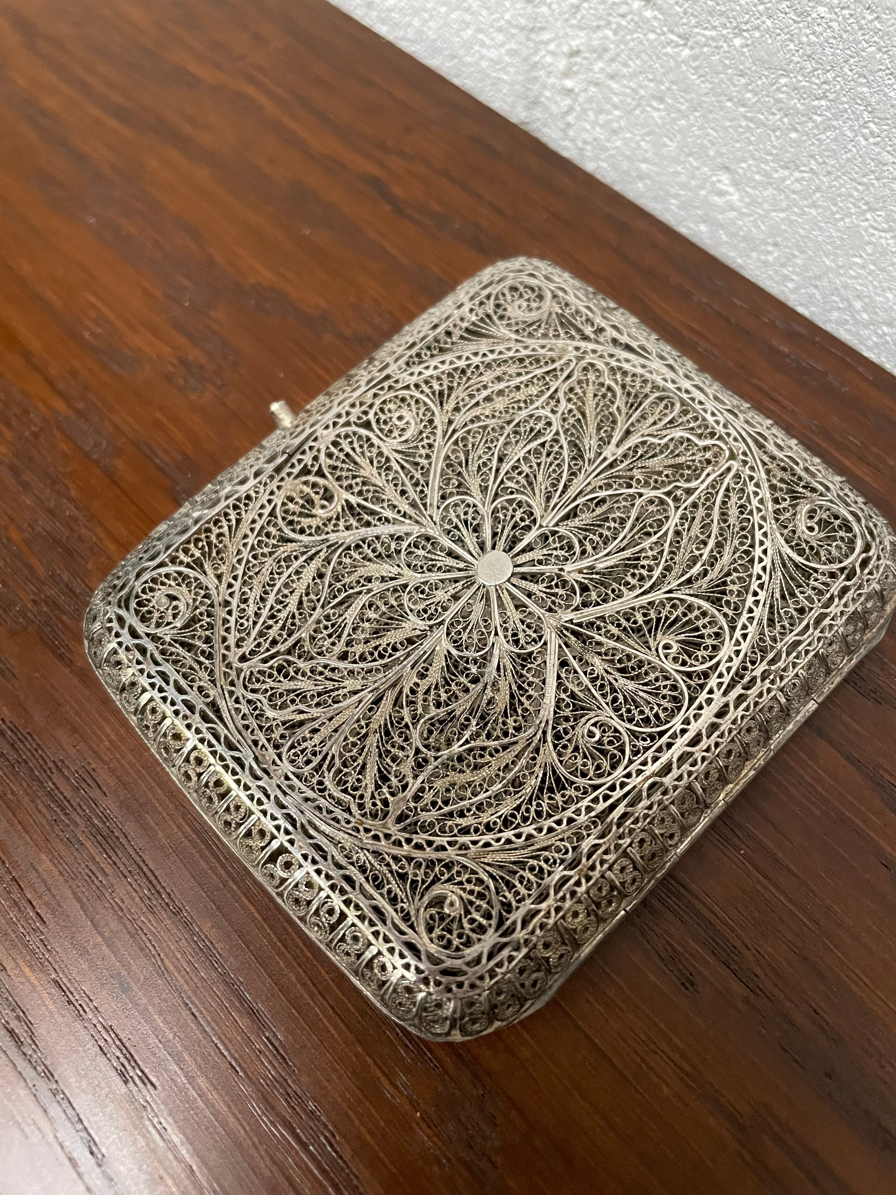Antique Filigree Silver Case "Continental" | Antique & Vintage | Moonee Ponds Antiques | Australia Wide Delivery