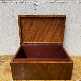 Figured Walnut Vintage Trinket Box A/F