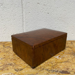 Figured Walnut Vintage Trinket Box A/F