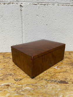 Figured Walnut Vintage Trinket Box A/F | Antique & Vintage | Moonee Ponds Antiques | Australia Wide Delivery