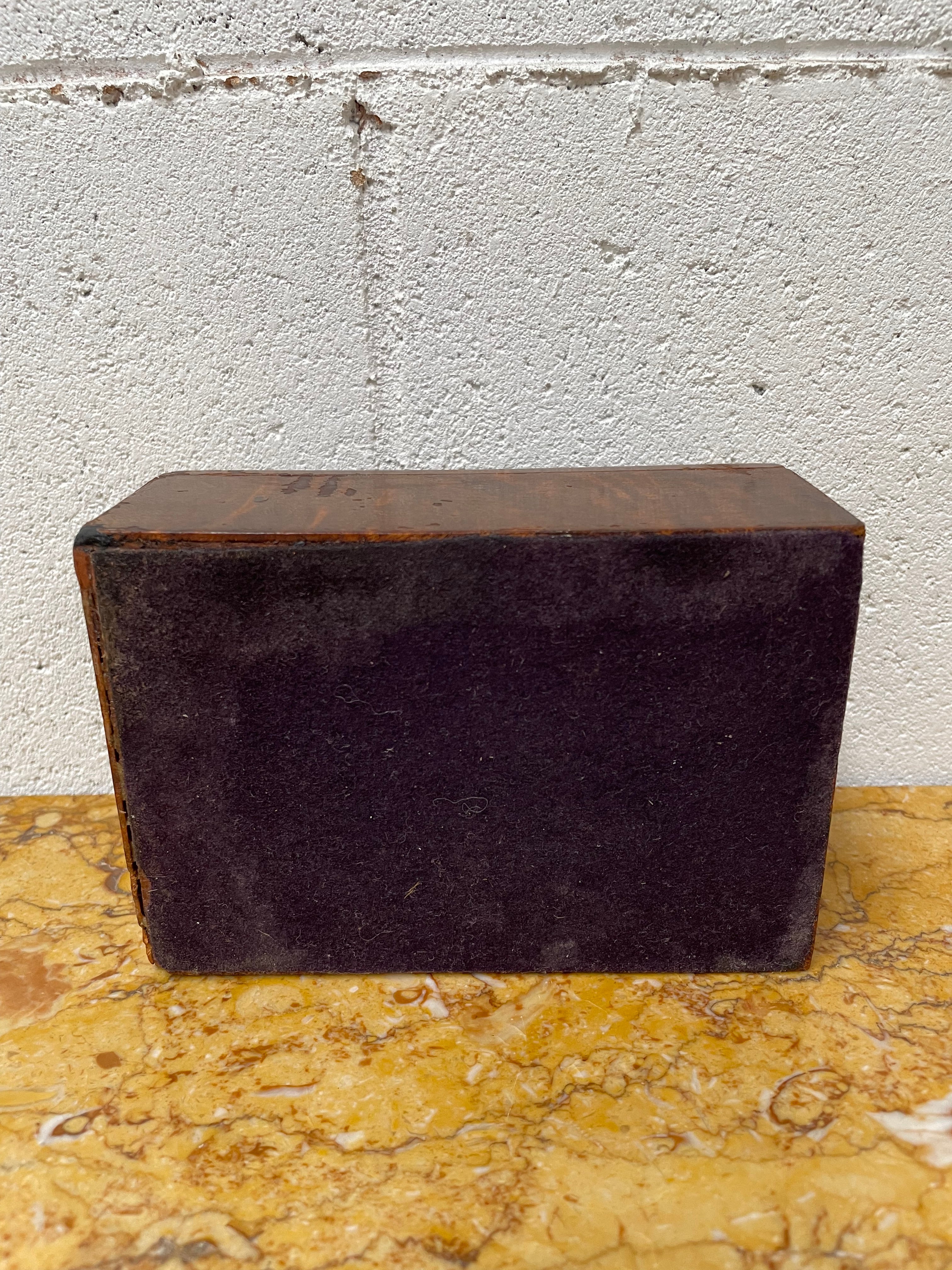 Figured Walnut Vintage Trinket Box A/F | Antique & Vintage | Moonee Ponds Antiques | Australia Wide Delivery