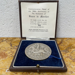 Heavy Sterling Silver Commemorative Medal of 700th Anniversary of The Parliament of Simon de Montfort