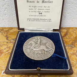 Heavy Sterling Silver Commemorative Medal of 700th Anniversary of The Parliament of Simon de Montfort