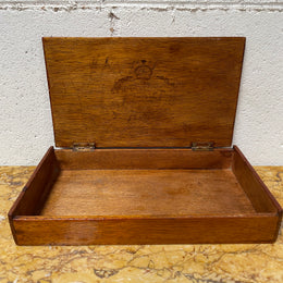 Vintage Hinged Cedar Box