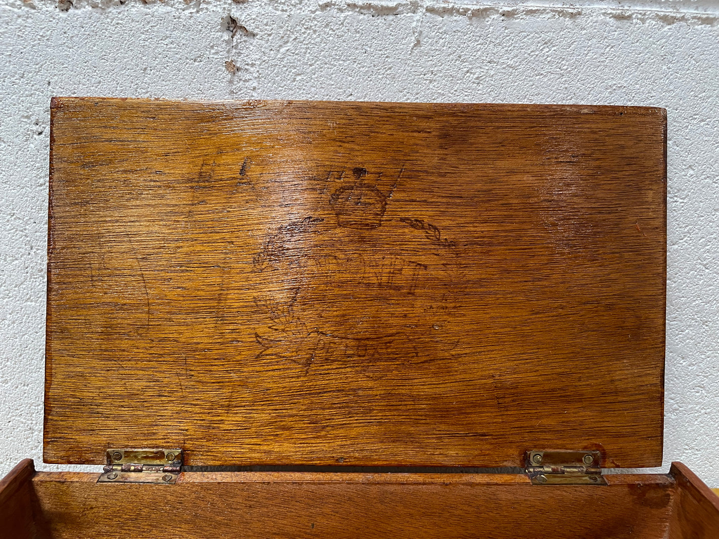 Vintage Hinged Cedar Box