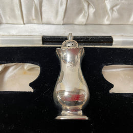 Antique Boxed Sterling Silver Cruet Set