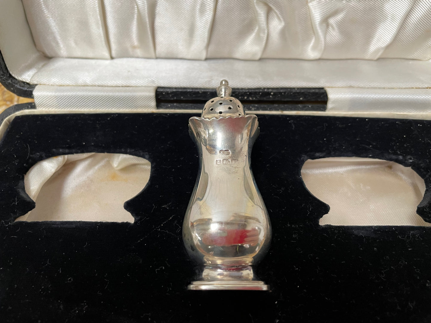 Antique Boxed Sterling Silver Cruet Set