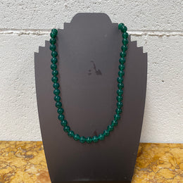 Peking Glass Faux Jade Necklace