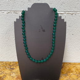 Peking Glass Faux Jade Necklace