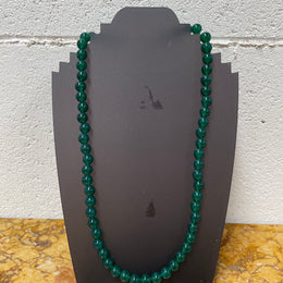 Peking Glass Faux Jade Necklace