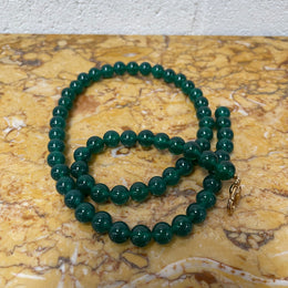 Peking Glass Faux Jade Necklace