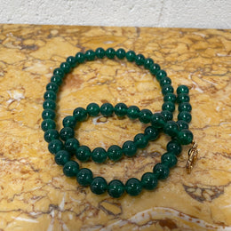 Peking Glass Faux Jade Necklace