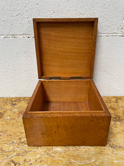 Large Vintage Maple Wooden Hinged Box | Antique & Vintage | Moonee Ponds Antiques | Australia Wide Delivery