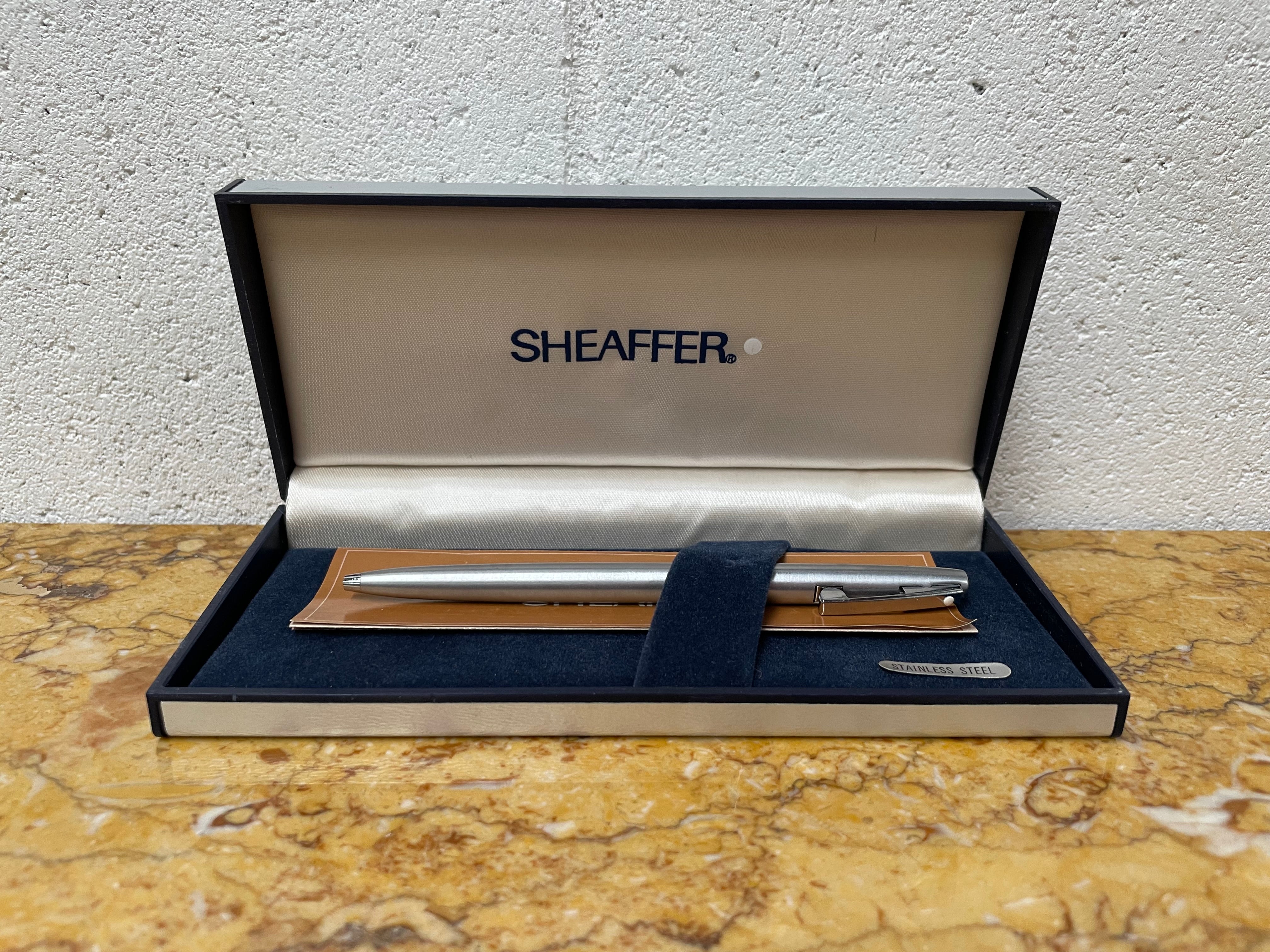 Sheaffer Stainless Steel Ball Point Pen | Antique & Vintage | Moonee Ponds Antiques | Australia Wide Delivery