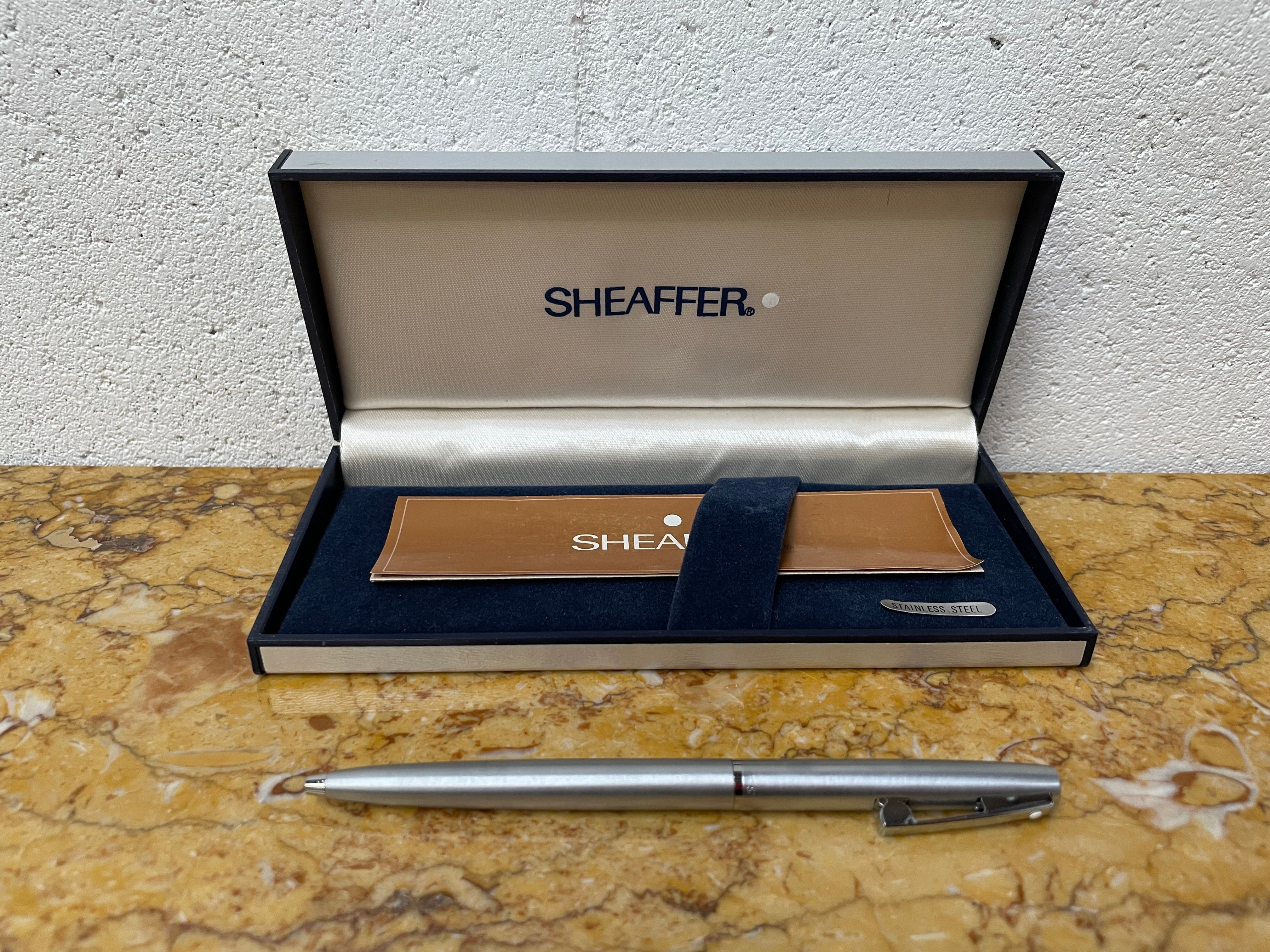 Sheaffer Stainless Steel Ball Point Pen | Antique & Vintage | Moonee Ponds Antiques | Australia Wide Delivery