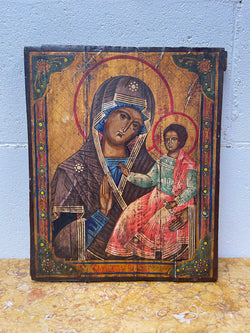 Antique 19th Century Russian Icon of Tikhvinskaya | Antique & Vintage | Moonee Ponds Antiques | Australia Wide Delivery