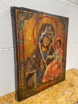 Antique 19th Century Russian Icon of Tikhvinskaya | Antique & Vintage | Moonee Ponds Antiques | Australia Wide Delivery
