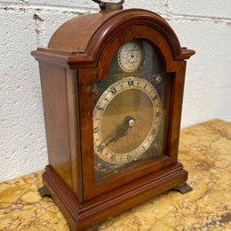 Gorgeous miniature Mahogany Elliott of London&nbsp;mantle timepiece retailed by Drummond and Co Melbourne. It is in good working order and in good original detailed condition.