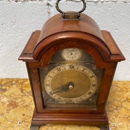 Gorgeous miniature Mahogany Elliott of London&nbsp;mantle timepiece retailed by Drummond and Co Melbourne. It is in good working order and in good original detailed condition.