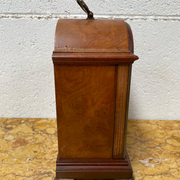 Gorgeous miniature Mahogany Elliott of London&nbsp;mantle timepiece retailed by Drummond and Co Melbourne. It is in good working order and in good original detailed condition.