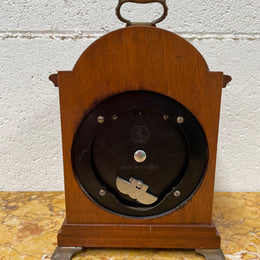 Gorgeous miniature Mahogany Elliott of London&nbsp;mantle timepiece retailed by Drummond and Co Melbourne. It is in good working order and in good original detailed condition.