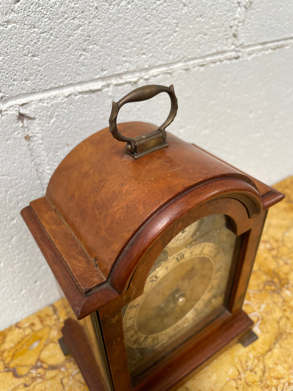 Gorgeous miniature Mahogany Elliott of London&nbsp;mantle timepiece retailed by Drummond and Co Melbourne. It is in good working order and in good original detailed condition.