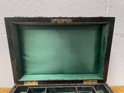 Victorian English Brass Bound Jewellery Box | Antique & Vintage | Moonee Ponds Antiques | Australia Wide Delivery