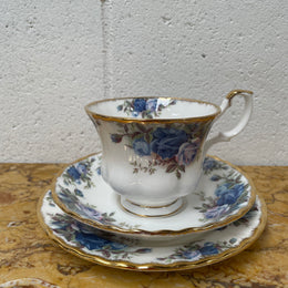 Royal Albert Moonlight Rose Trio Set, Cup, Saucer and Tea Plate