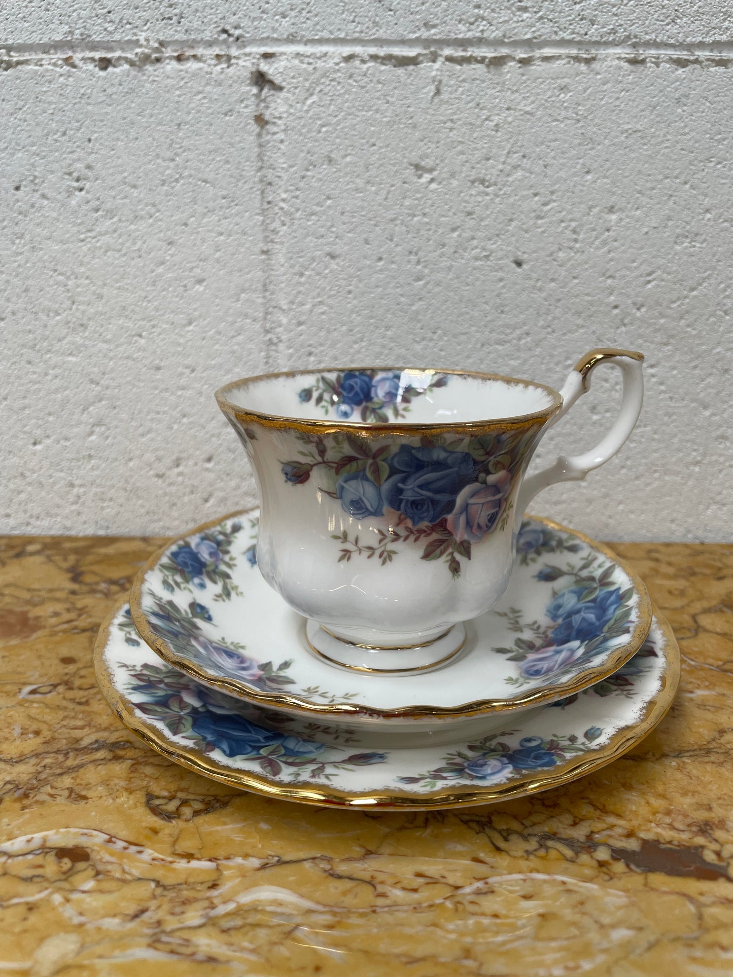 Royal Albert Moonlight Rose Trio Set, Cup, Saucer and Tea Plate