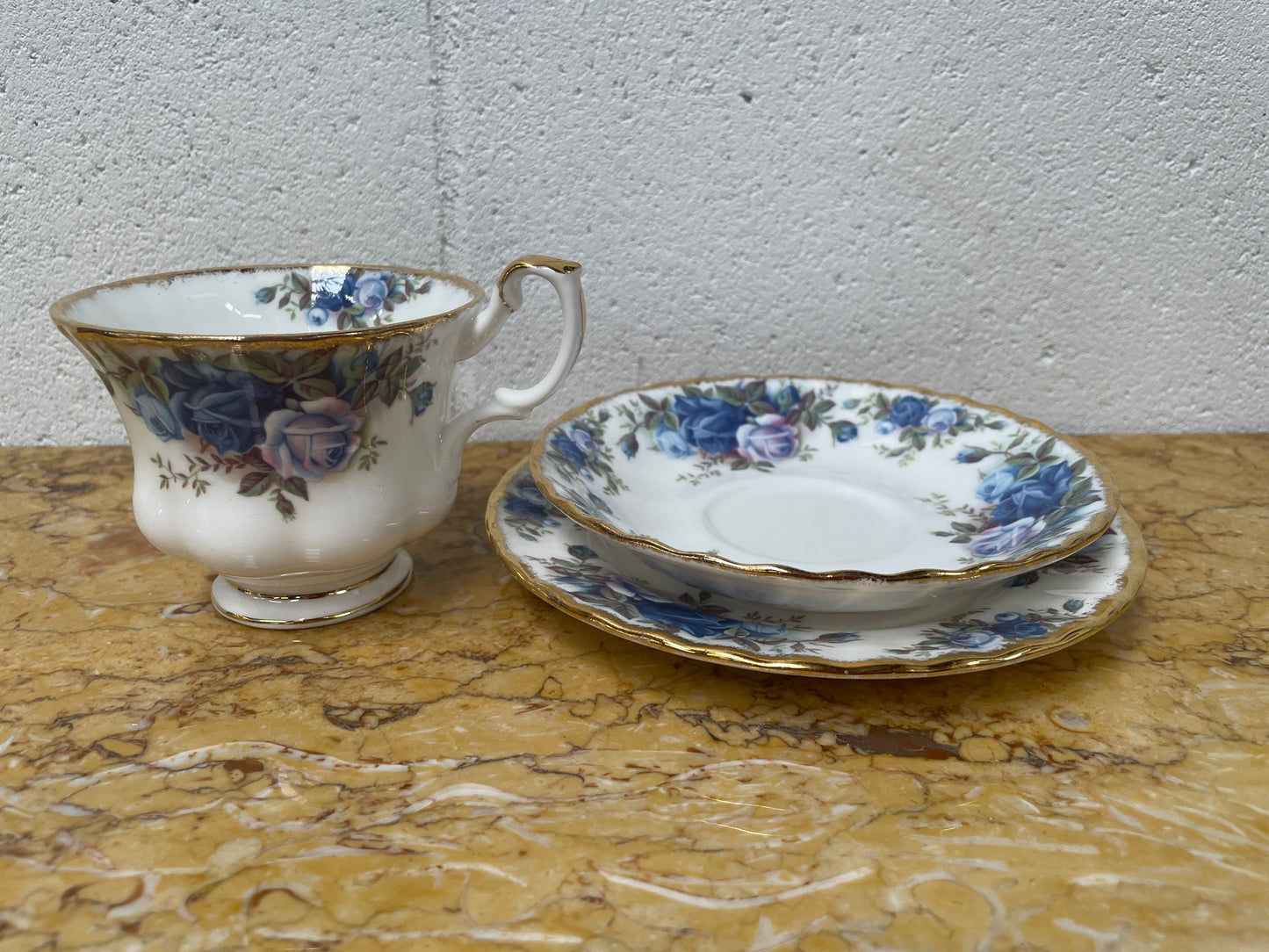 Royal Albert Moonlight Rose Trio Set, Cup, Saucer and Tea Plate