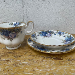 Royal Albert Moonlight Rose Trio Set, Cup, Saucer and Tea Plate