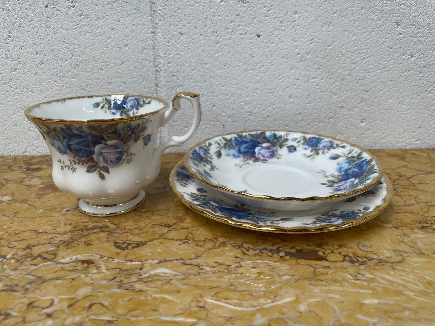 Royal Albert Moonlight Rose Trio Set, Cup, Saucer and Tea Plate