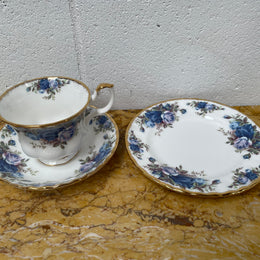 Royal Albert Moonlight Rose Trio Set, Cup, Saucer and Tea Plate