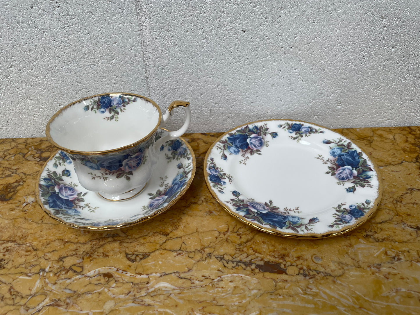 Royal Albert Moonlight Rose Trio Set, Cup, Saucer and Tea Plate