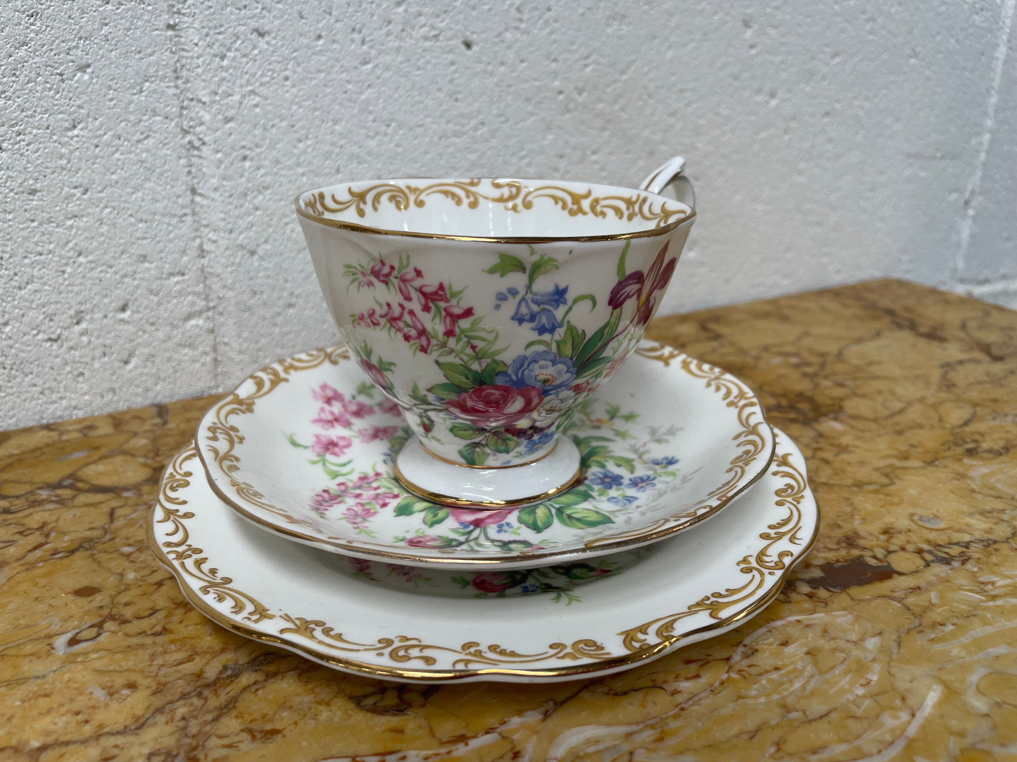 Royal Albert Nosegay Trio Set, Cup, Saucer and Tea Plate | Antique & Vintage | Moonee Ponds Antiques | Australia Wide Delivery