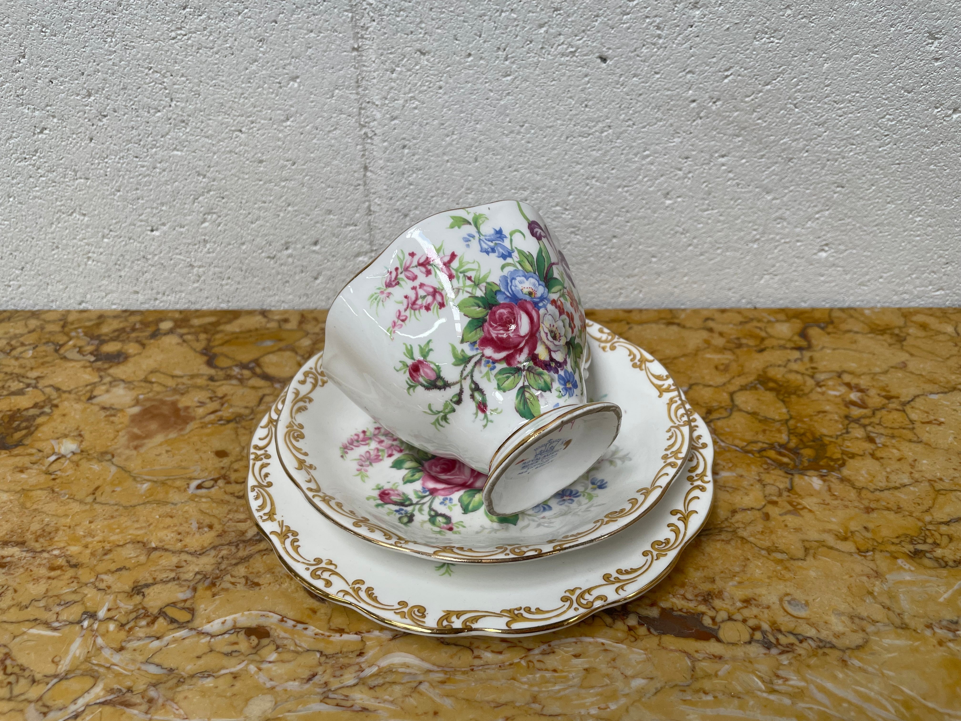 Royal Albert Nosegay Trio Set, Cup, Saucer and Tea Plate | Antique & Vintage | Moonee Ponds Antiques | Australia Wide Delivery