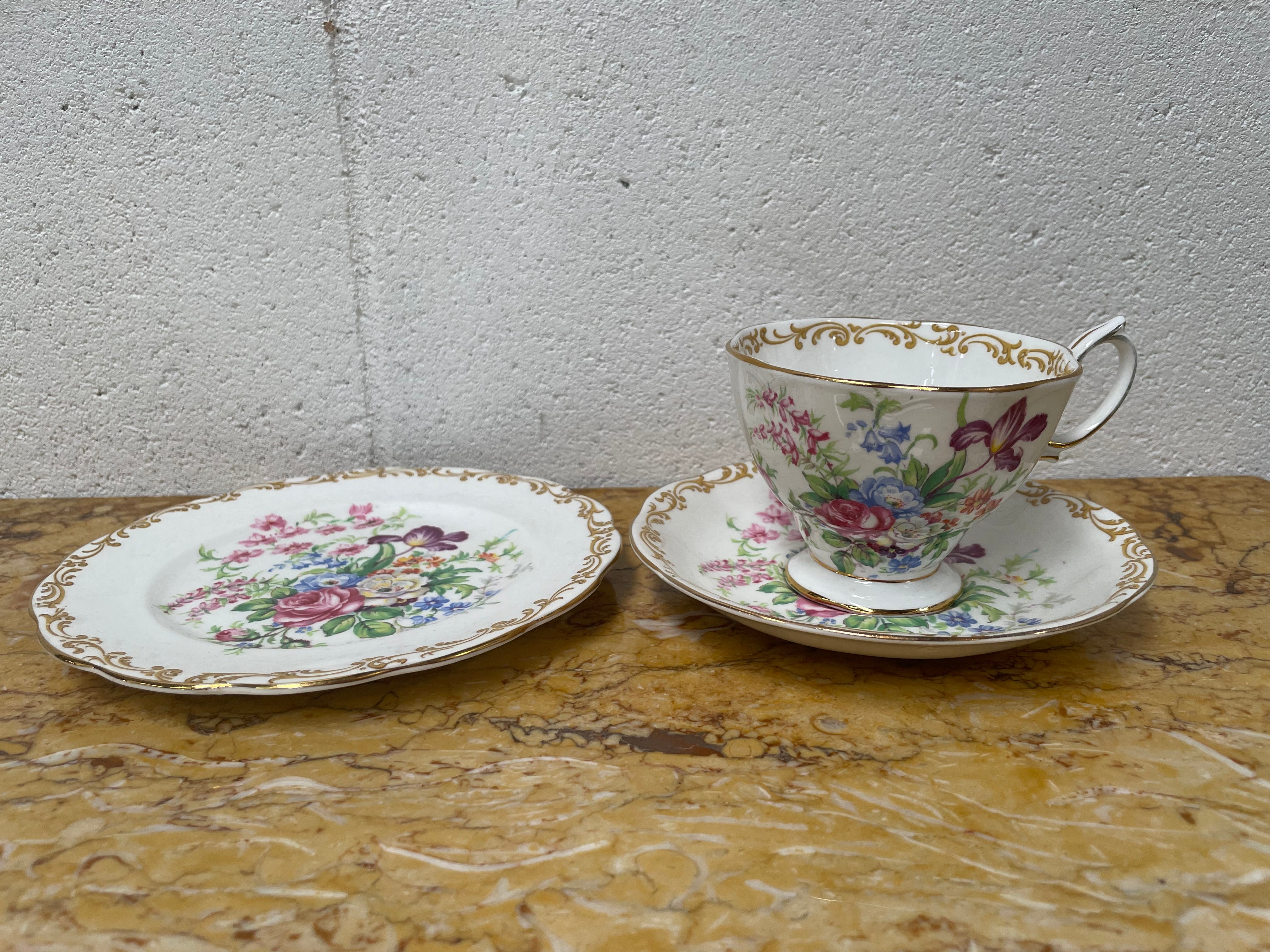 Royal Albert Nosegay Trio Set, Cup, Saucer and Tea Plate | Antique & Vintage | Moonee Ponds Antiques | Australia Wide Delivery