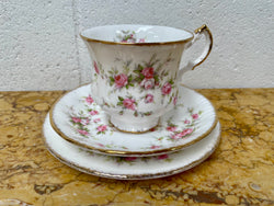 Stoke on Trent Paragon Bone China "Victorian Rose" Trio Set, Cup, Saucer and Tea Plate | Antique & Vintage | Moonee Ponds Antiques | Australia Wide Delivery